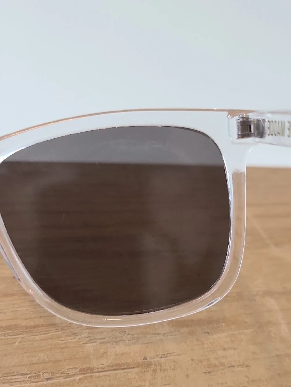 Steve Madden Clear Frame Sunglasses with Reflective Lenses
